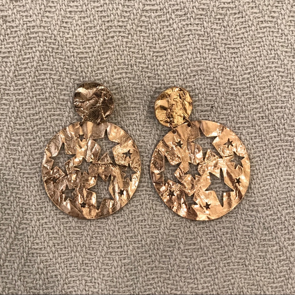 Gold statement earrings